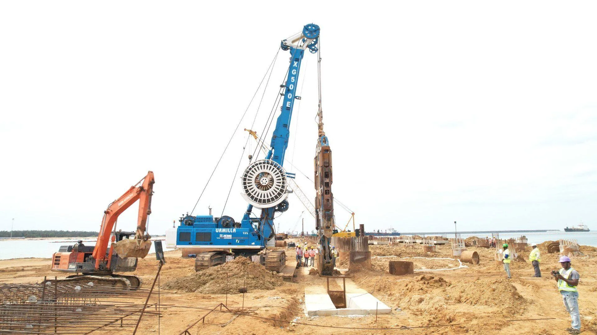 Marine construction site operations