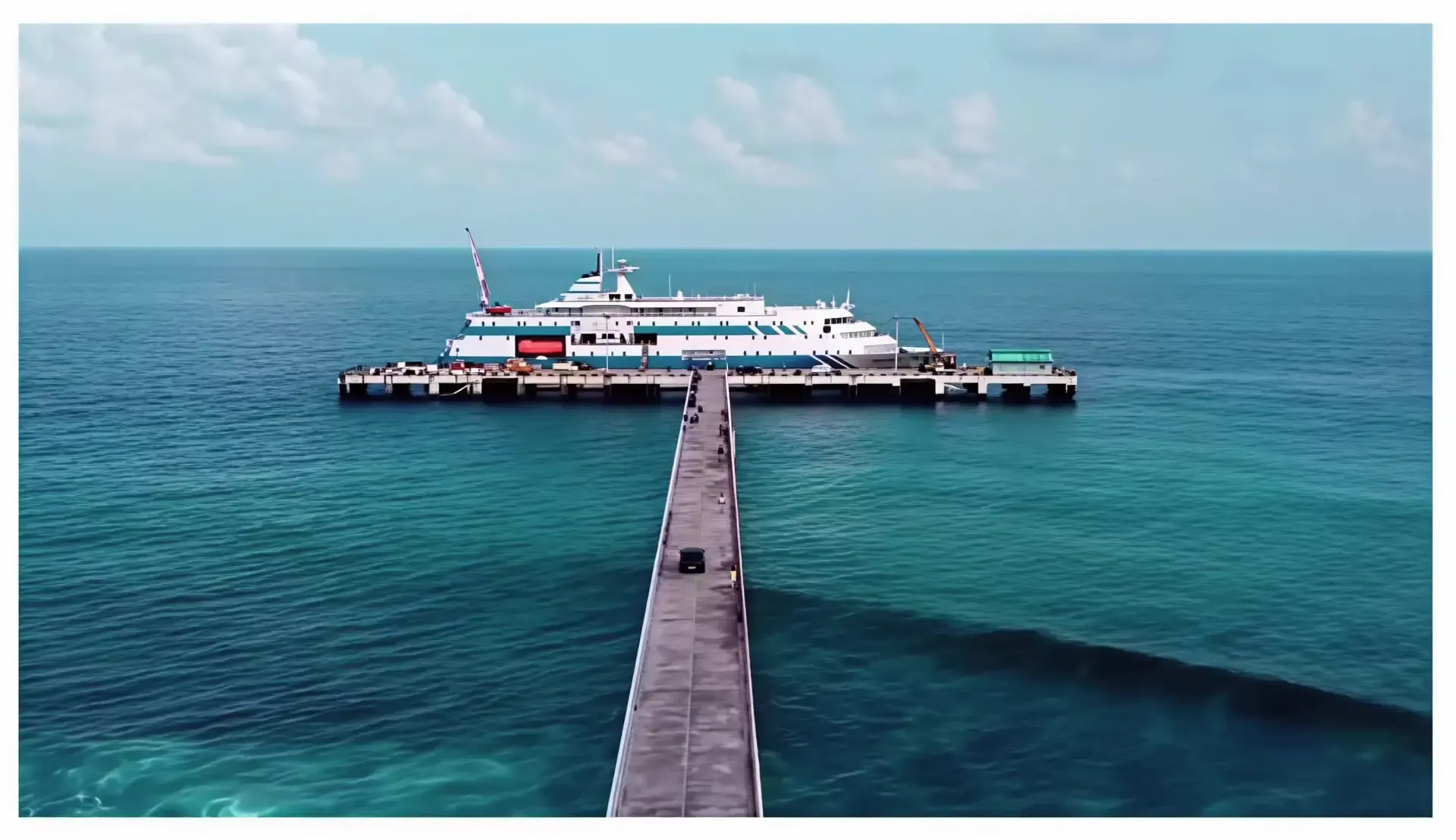 RCC jetty on bored piles at Minicoy
