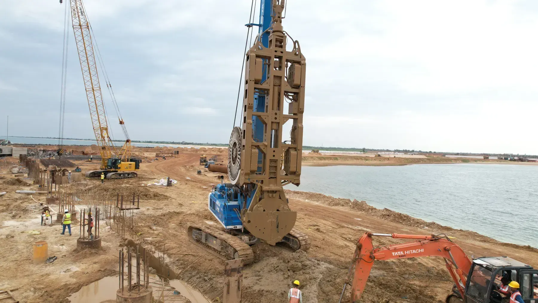 Piling and reclamation works at Ramayapatnam